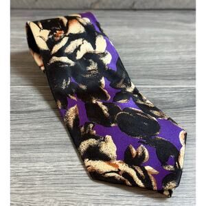 Brioni Roma 100% Silk Necktie Floral Quiet Luxury Business Old Money Italy